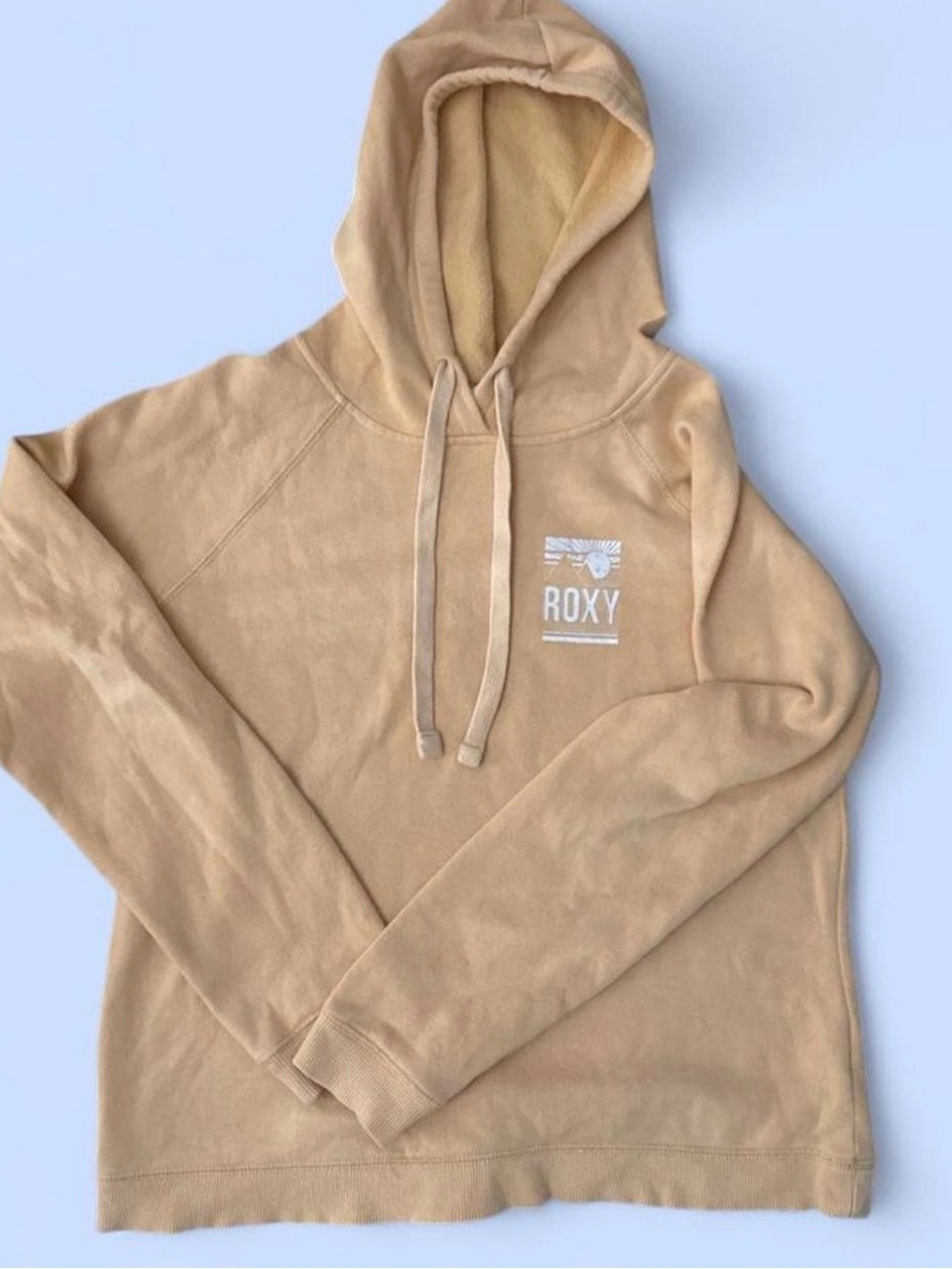 Roxy Women's Tan Pullover Hoodie with White Logo